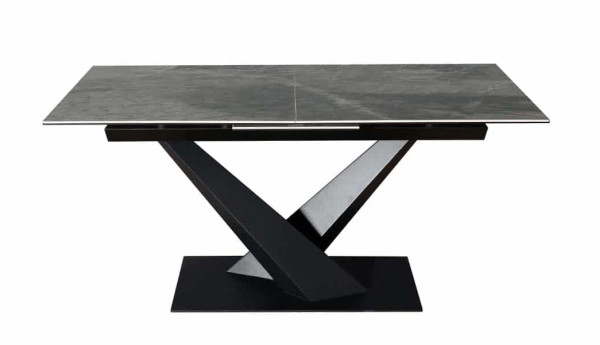 Стол обеденный Prestol ФЛЕЙМ Серый глянец Стекло-1