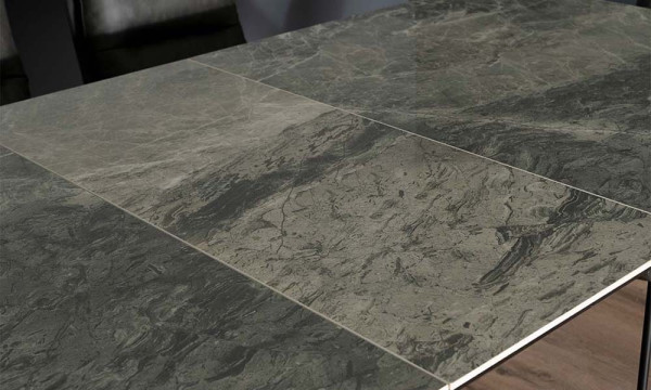 Стол обеденный Prestol ФЛЕЙМ Серый глянец Стекло-9