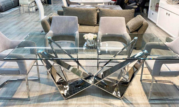 Стіл обідній Prestol Глазго Прозорий-1