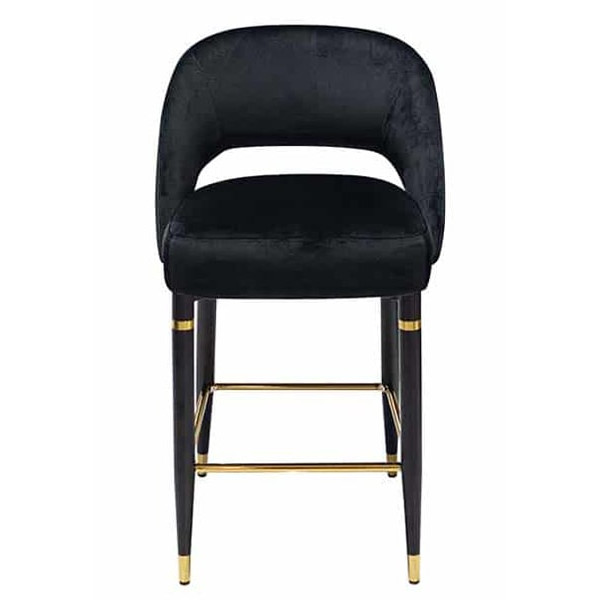 Полубарный стул Prestol Фостер Черный велюр-1