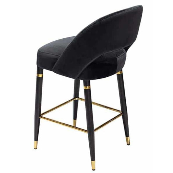 Полубарный стул Prestol Фостер Черный велюр-2