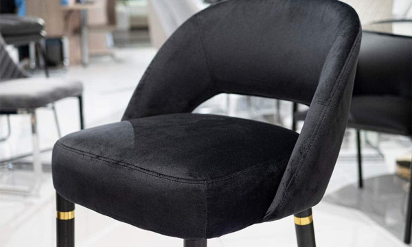 Полубарный стул Prestol Фостер Черный велюр-3