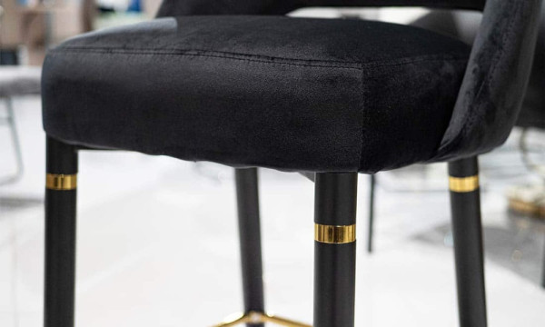 Полубарный стул Prestol Фостер Черный велюр-4