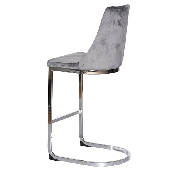 Барний стілець Prestol Прайм Сірий велюр-2