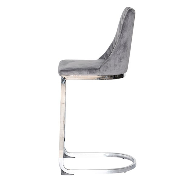 Барний стілець Prestol Прайм Сірий велюр-1