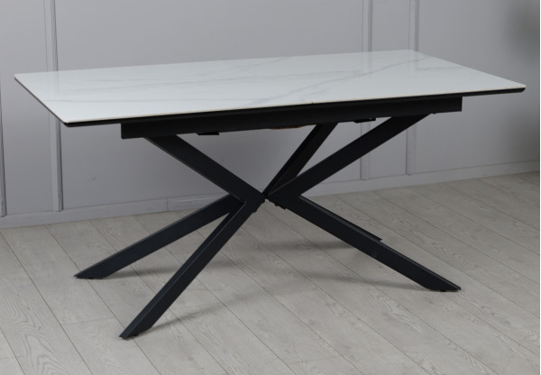 Керамический стол раскладной обеденный Prestol Атлас Белый 90х160 (220) см-2