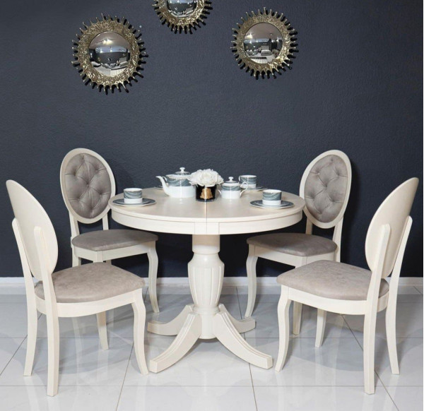 Стол раскладной обеденный Prestol БЛАНКА Кремовый 1000 МДФ-0