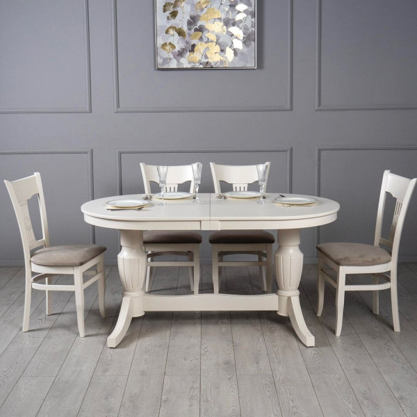 Стол раскладной обеденный Prestol БЛАНКА Кремовый 1600 МДФ-0