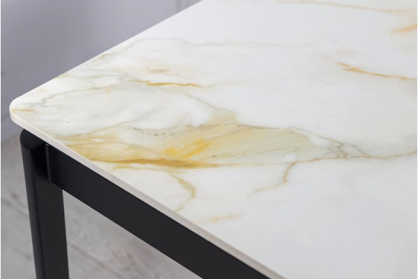 Керамічний стіл розкладний обідній Prestol Хіт Молочний 80х120 (180) см-6