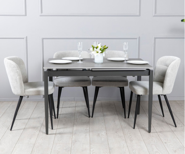 Керамічний стіл розкладний обідній Prestol Хіт Сірий 80х120 (180) см-1