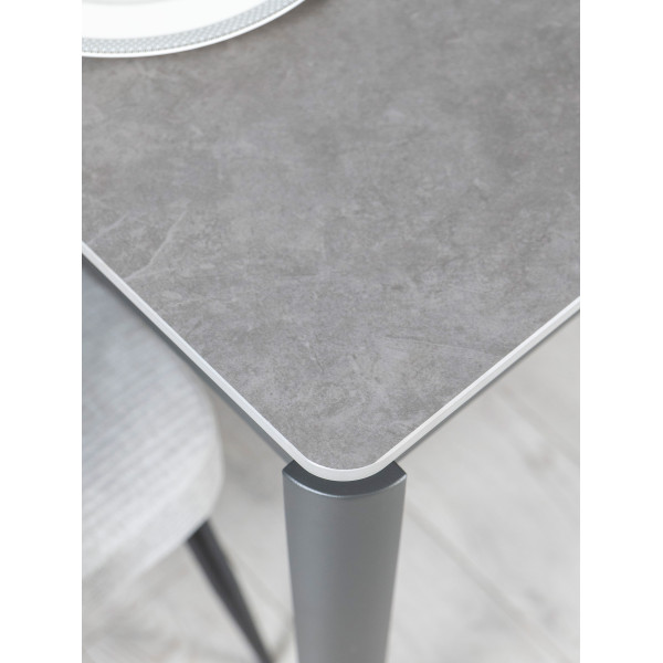 Керамічний стіл розкладний обідній Prestol Хіт Сірий 80х120 (180) см-12