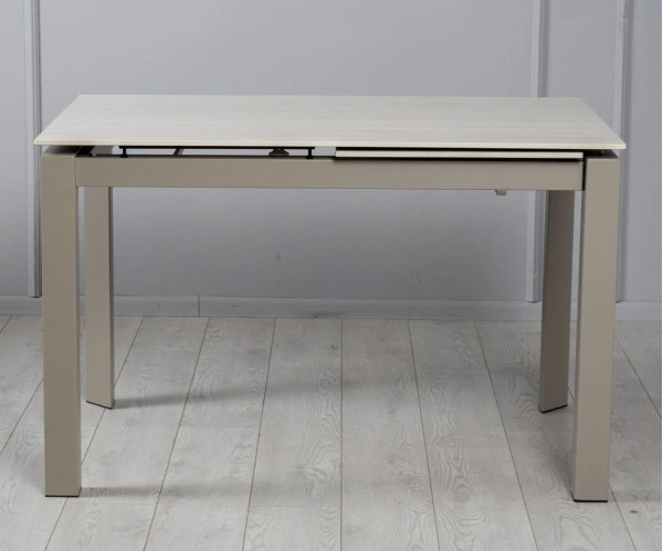 Керамічний стіл розкладний обідній Prestol Ларс Бежевий матовий 80х120 (170) см-0