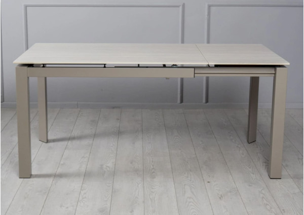 Керамічний стіл розкладний обідній Prestol Ларс Бежевий матовий 80х120 (170) см-8