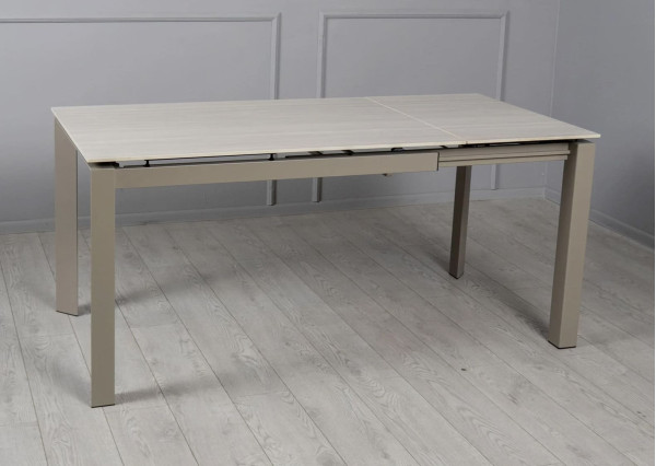 Керамічний стіл розкладний обідній Prestol Ларс Бежевий матовий 80х120 (170) см-9