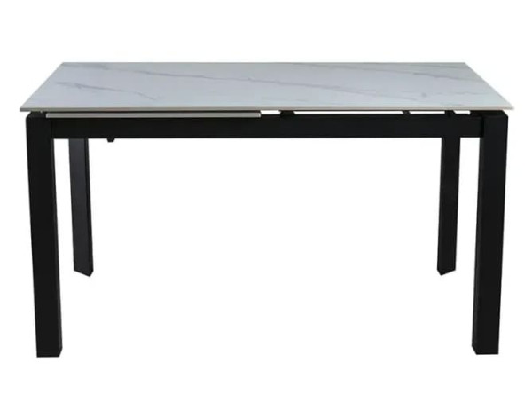 Керамічний стіл розкладний обідній Prestol Ларс Білий матовий 80х120 (170) см-11