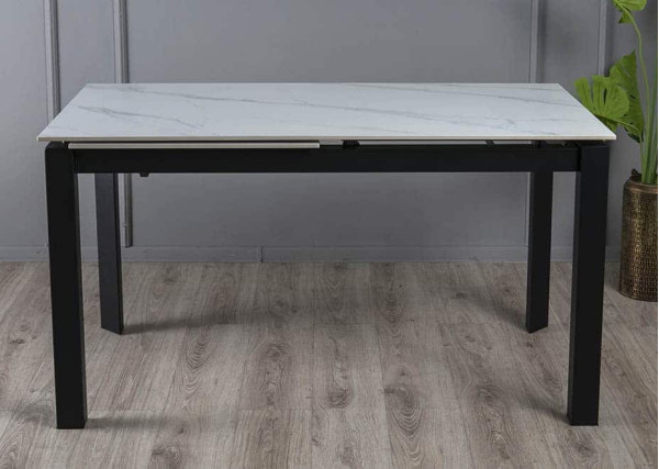 Керамічний стіл розкладний обідній Prestol Ларс Білий матовий 80х140 (200) см-6