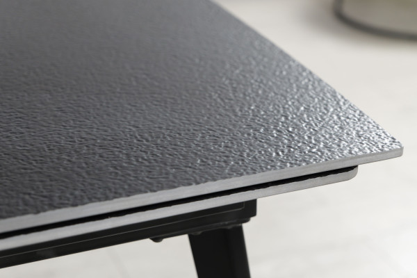 Керамічний стіл розкладний обідній Prestol Люкс Чорний матовий 90х140 (200) см-10