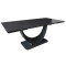 Керамический стол раскладной обеденный Prestol Мун Черный матовый 90х180 (260) см-8-thumb