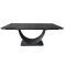 Керамический стол раскладной обеденный Prestol Мун Черный матовый 90х180 (260) см-7-thumb