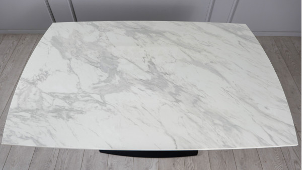 Керамічний стіл розкладний обідній Prestol Піано Білий 90х140 (200) см-12