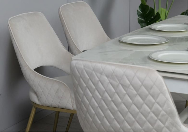 Керамічний стіл розкладний обідній Prestol Рим Білий 90х160 (240) см-4