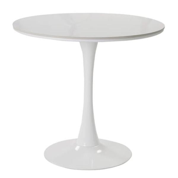 Стол круглый обеденный Prestol Шарм Белый глянец Ø 80 см-0