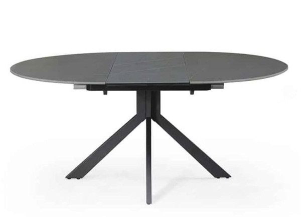 Керамический стол раскладной обеденный Prestol Асти Серый-черный 110-150 см-1