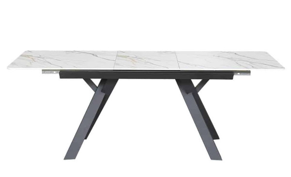 Керамический стол раскладной обеденный Prestol Гермес Белый-черный 160-200 см-1
