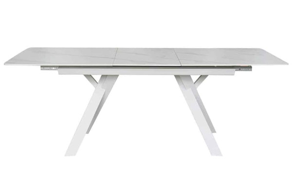 Керамічний стіл розкладний обідній Prestol Гермес Білий 160-200 см-1