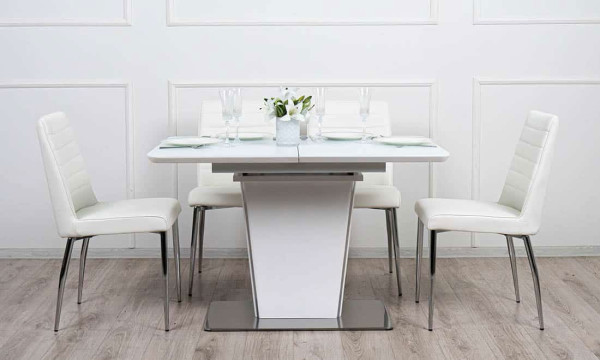 Стіл розкладний обідній Prestol Марлен Білий 120-160 см-5