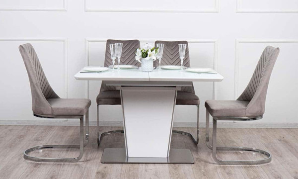 Стіл розкладний обідній Prestol Марлен Білий 120-160 см-6