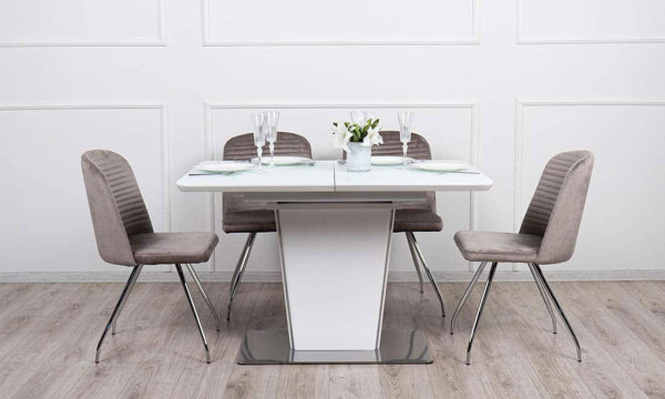 Стіл розкладний обідній Prestol Марлен Білий 120-160 см-7