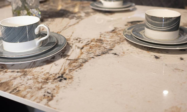 Керамічний стіл розкладний обідній Prestol Пандора Коричневий 120-160 см-6