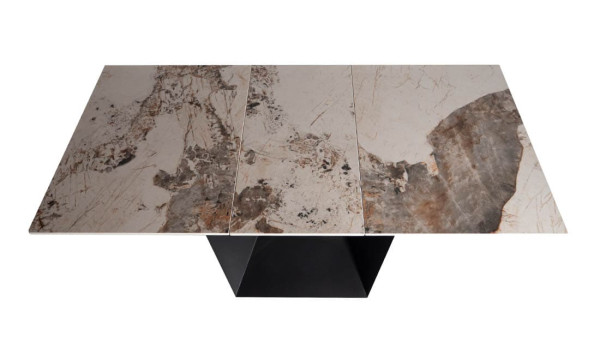 Керамічний стіл розкладний обідній Prestol Пандора Коричневий 120-160 см-5