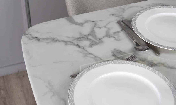 Стіл обідній Prestol Ріміні Білий-срібло 160 см-3