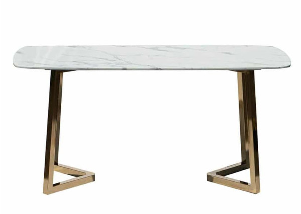 Стіл обідній Prestol Ріміні Білий-золото 160 см-1