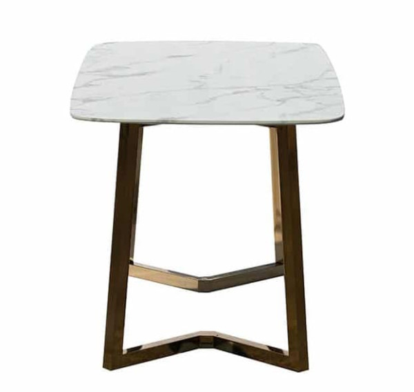 Стіл обідній Prestol Ріміні Білий-золото 160 см-2