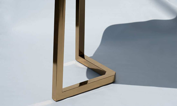 Стіл обідній Prestol Ріміні Білий-золото 160 см-10