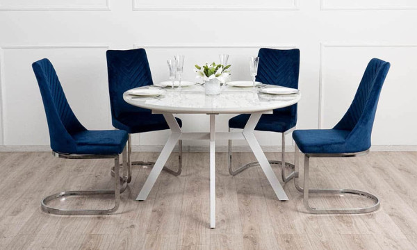 Стол раскладной обеденный Prestol Соната Белый 120-160 см-1