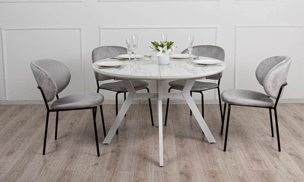 Стол раскладной обеденный Prestol Соната Белый 120-160 см-3