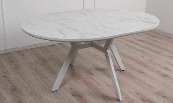 Стол раскладной обеденный Prestol Соната Белый 120-160 см-9