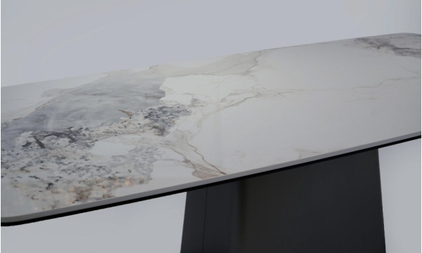 Керамічний стіл обідній Prestol Титан Білий/графіт-10