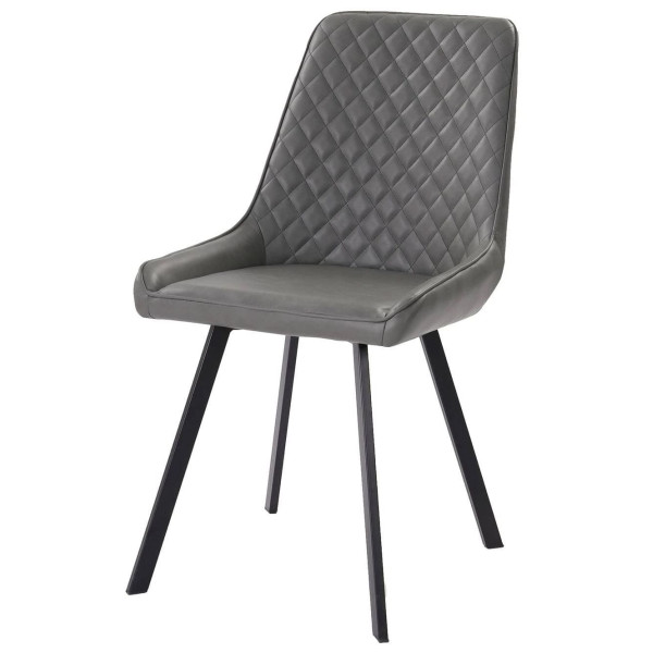 Стілець Prestol Клод Темно-сірий Екошкіра-1