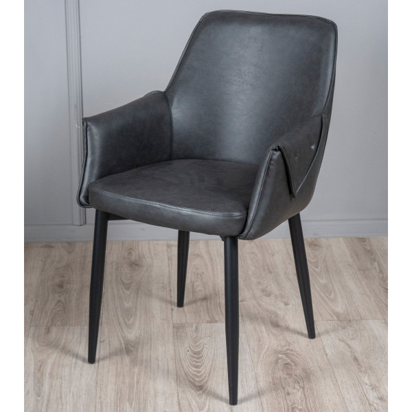 Стул Prestol Моби Темно-серый Экокожа-1