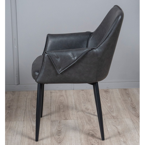 Стул Prestol Моби Темно-серый Экокожа-2