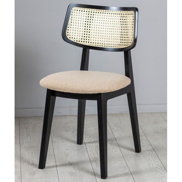 Стілець Prestol Пепе Cane Чорний/беж-1