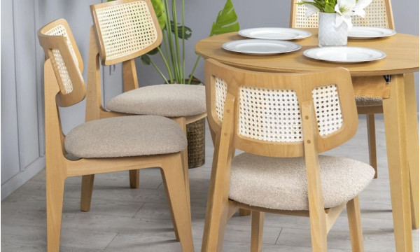 Стілець Prestol Пепе Cane Дуб/беж-1