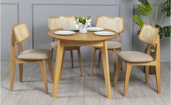 Стілець Prestol Пепе Cane Дуб/беж-2