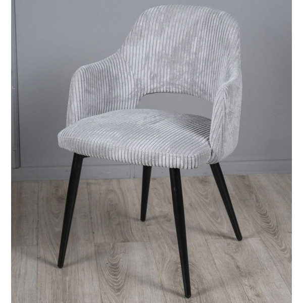 Стул Prestol Ронда Светло-серый вельвет-1