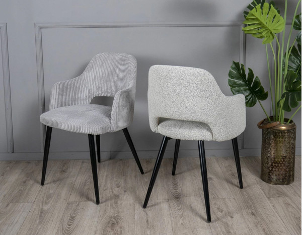 Стул Prestol Ронда Светло-серый вельвет-4